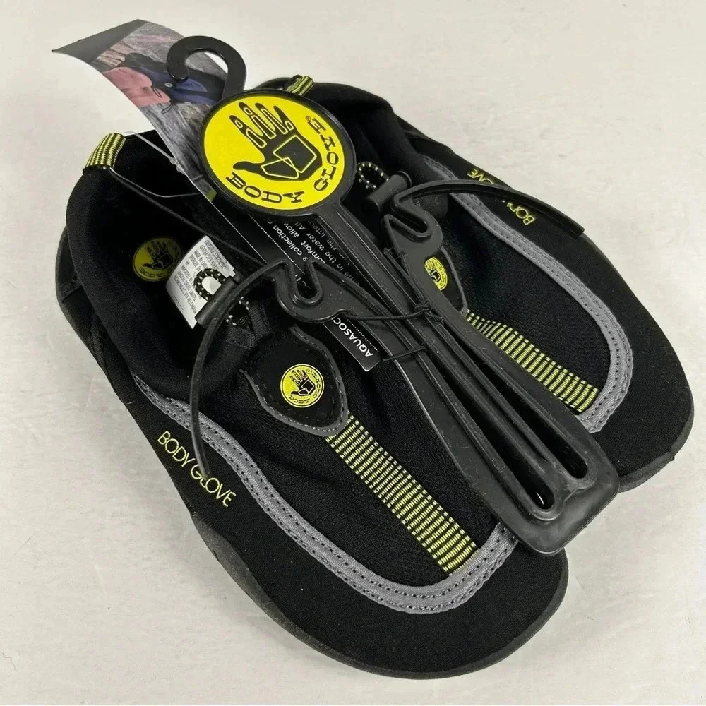 NWT Body Glove Youth Riptide III Water Shoes - Boys Size 1 Black/Yellow